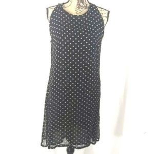 Sacred Thread Lined Sleveless Polka Dot Dress M/L